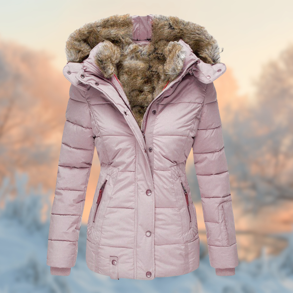 Damesjas Warm Gewatteerd met Pluche Fleece Voering