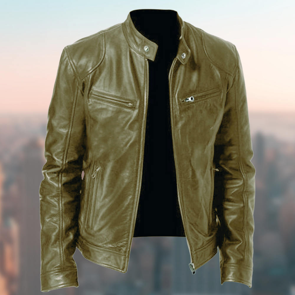 Leren Jas Heren Elegante Hoogwaardig Tijdloos Design