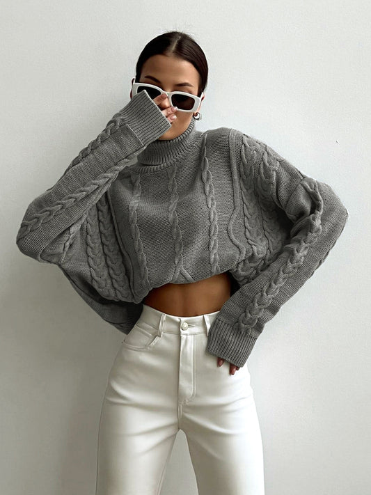 Kora | Gebreide Cropped Trui Zacht en Casual - StudioMarella