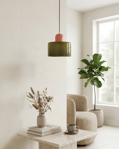 KORA Glazen Hanglamp | Bauhaus-Design Geometrisch Licht | Verstelbaar | E27 | Scandinavisch Interieur Verlichting