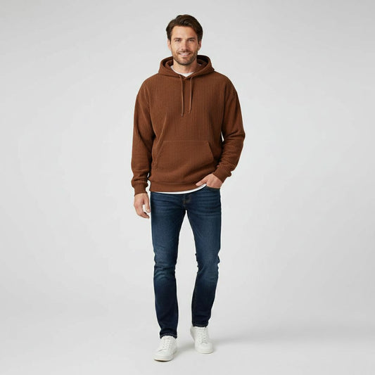 Oversized Heren Hoodie Corduroy Casual Comfortabel - StudioMarella