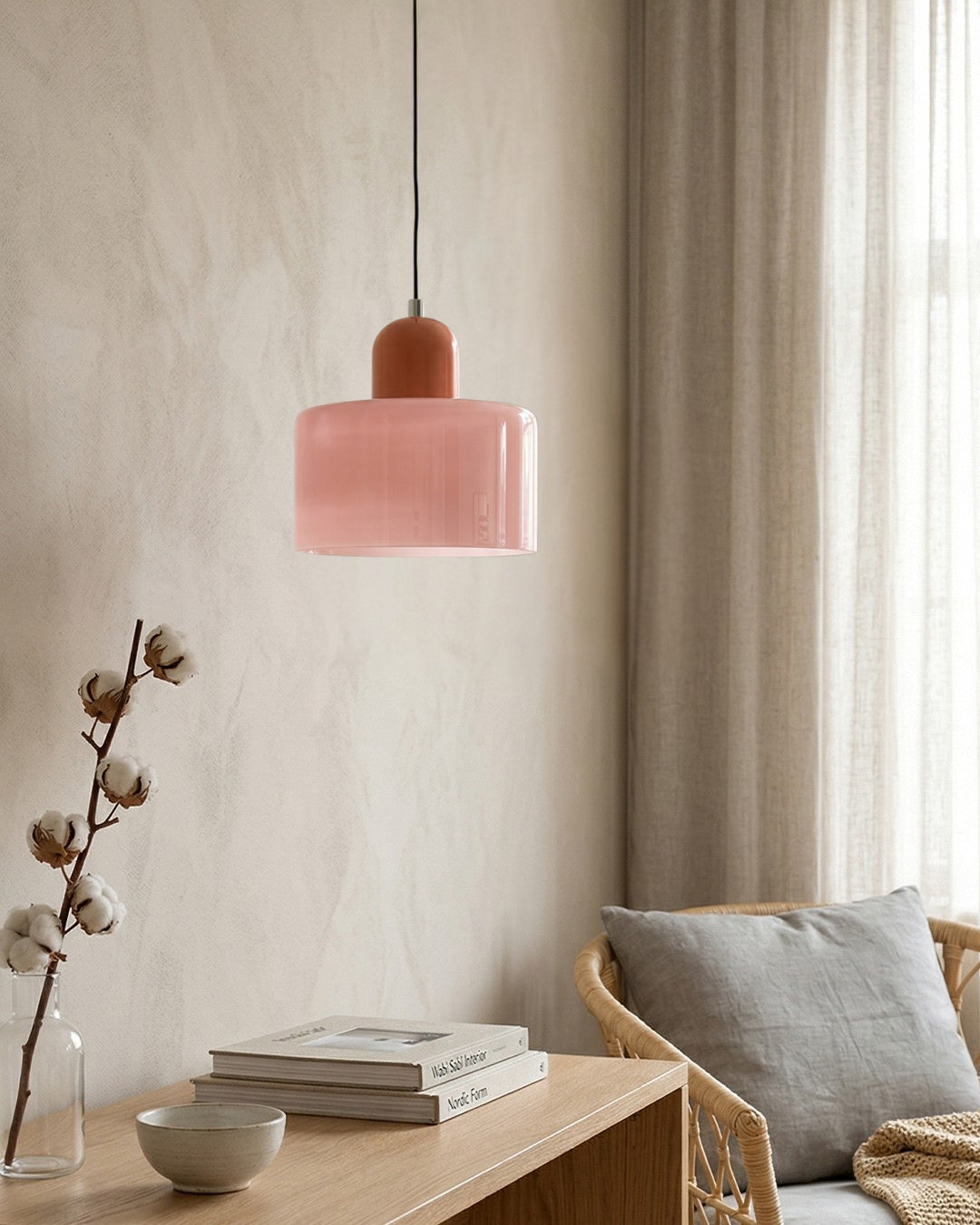 KORA Glazen Hanglamp | Bauhaus-Design Geometrisch Licht | Verstelbaar | E27 | Scandinavisch Interieur Verlichting