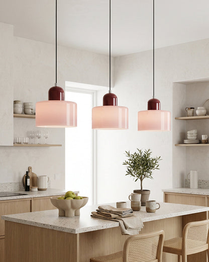 KORA Glazen Hanglamp | Bauhaus-Design Geometrisch Licht | Verstelbaar | E27 | Scandinavisch Interieur Verlichting