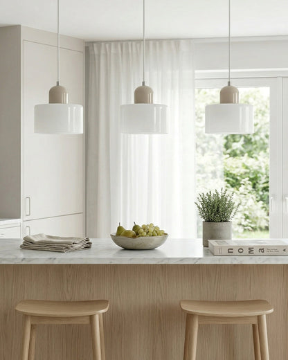 KORA Glazen Hanglamp | Bauhaus-Design Geometrisch Licht | Verstelbaar | E27 | Scandinavisch Interieur Verlichting
