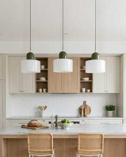 KORA Glazen Hanglamp | Bauhaus-Design Geometrisch Licht | Verstelbaar | E27 | Scandinavisch Interieur Verlichting