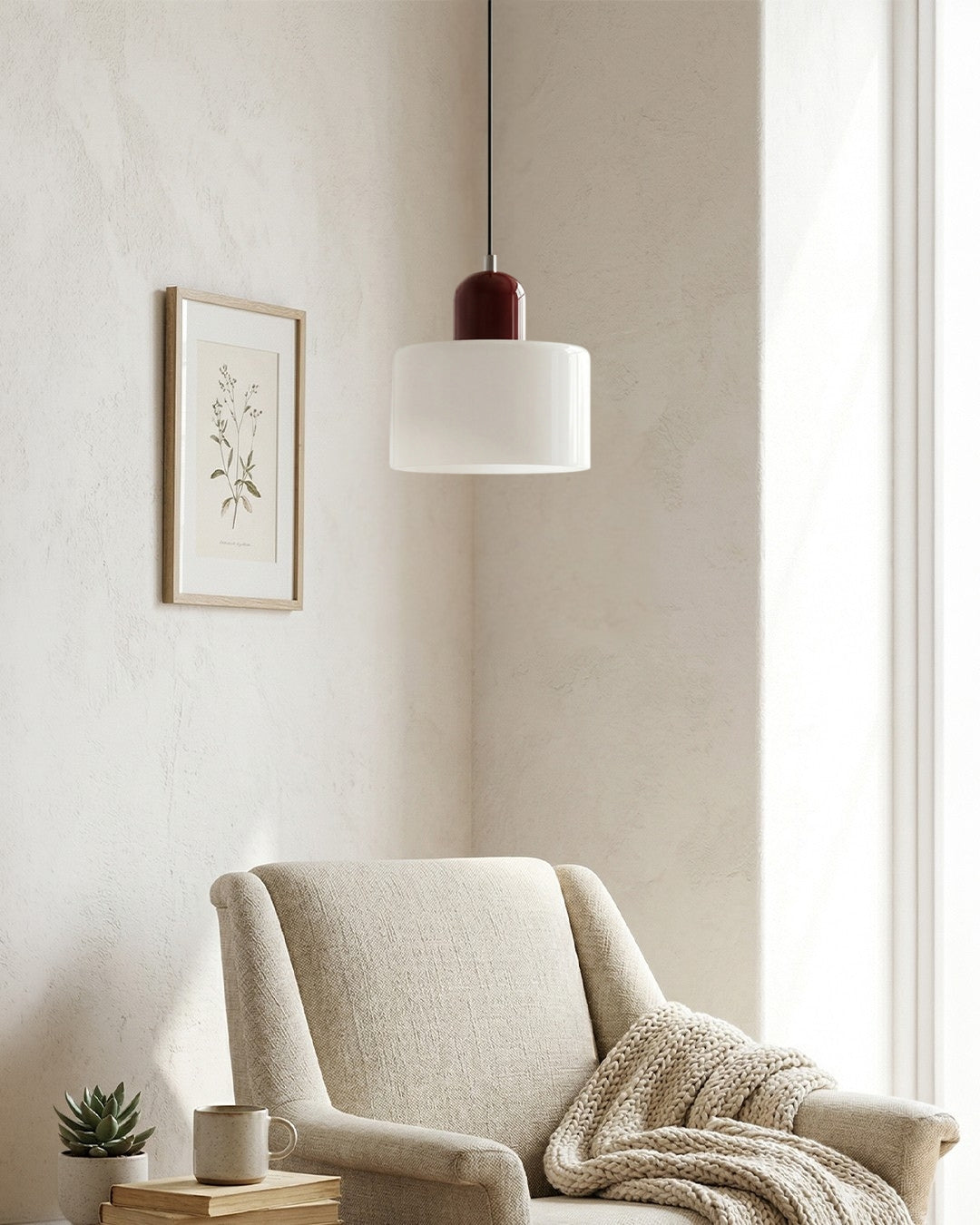 KORA Glazen Hanglamp | Bauhaus-Design Geometrisch Licht | Verstelbaar | E27 | Scandinavisch Interieur Verlichting