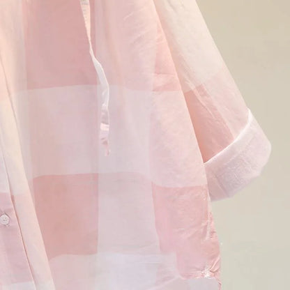 Zomer Hoodie Geruit voor Vrouwelijk Zomeroutfit