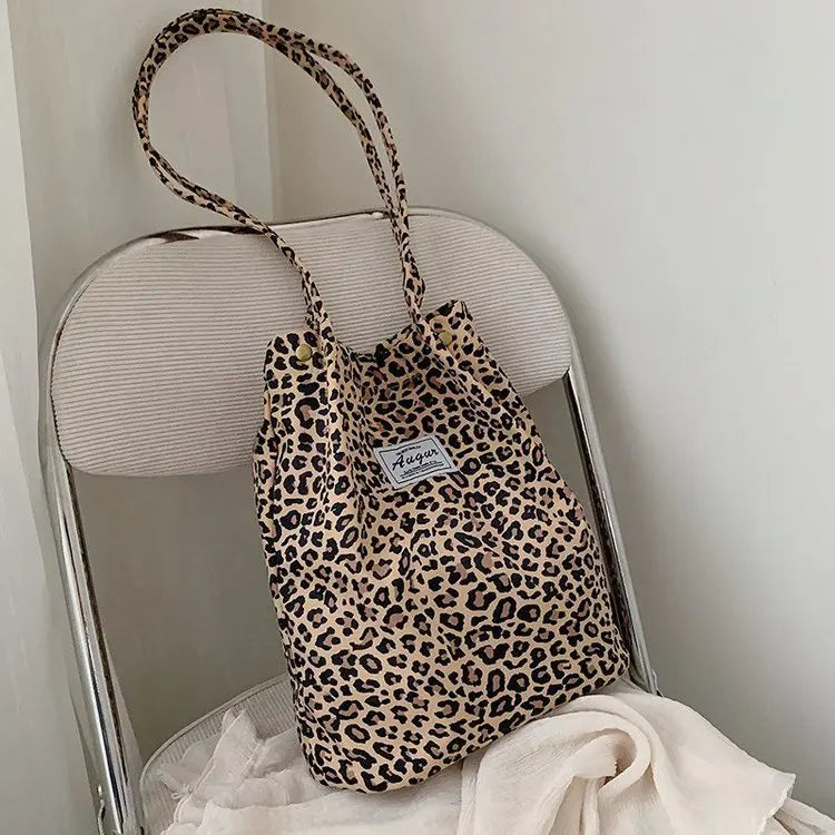 Luipaard Tote Tas Casuale Stijl Frisse Look