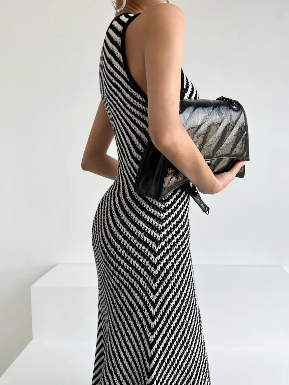 Gestreepte Jurk Quirky Vrouwen Zomerjurk