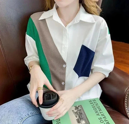 Vrouwelijke Blouses Zomerse Mode Vrolijke Kleuren