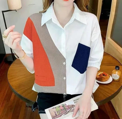 Vrouwelijke Blouses Zomerse Mode Vrolijke Kleuren