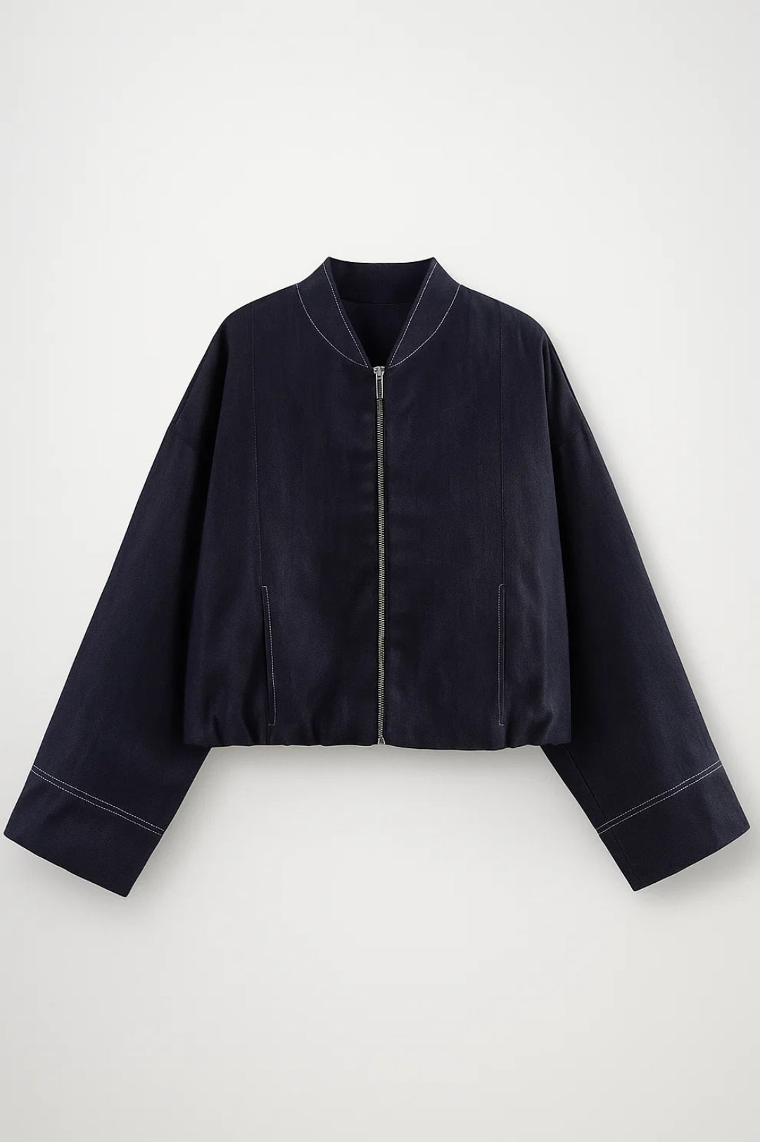 Dames Bomberjack Oversized Ritsjas met Stiksels Casual - StudioMarella