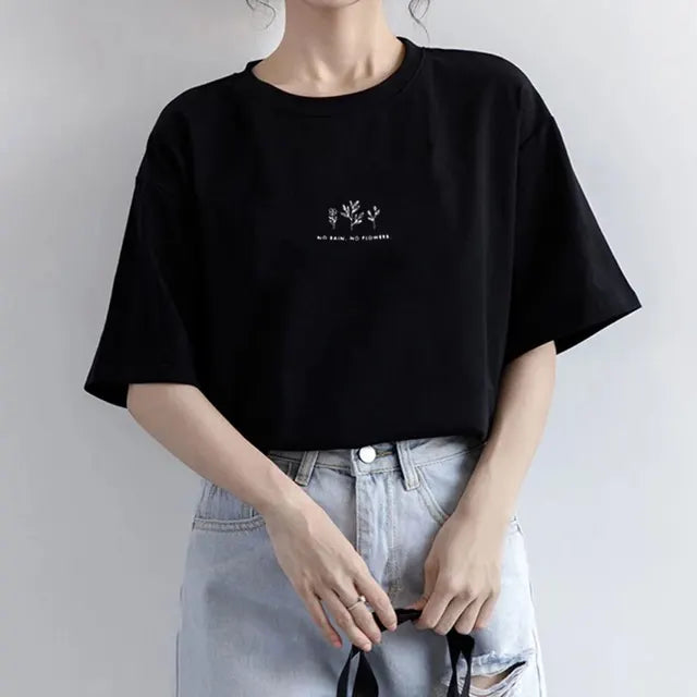 Vrouwen T-shirt Zomer Plantenprint Korte Mouw - StudioMarella