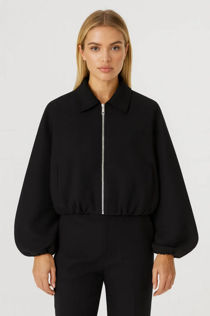 Dames Bomberjack Oversized Ritsjas met Ballonmouwen - StudioMarella
