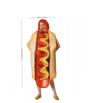 Grappig Hotdog Kostuum voor Volwassenen Carnaval - StudioMarella