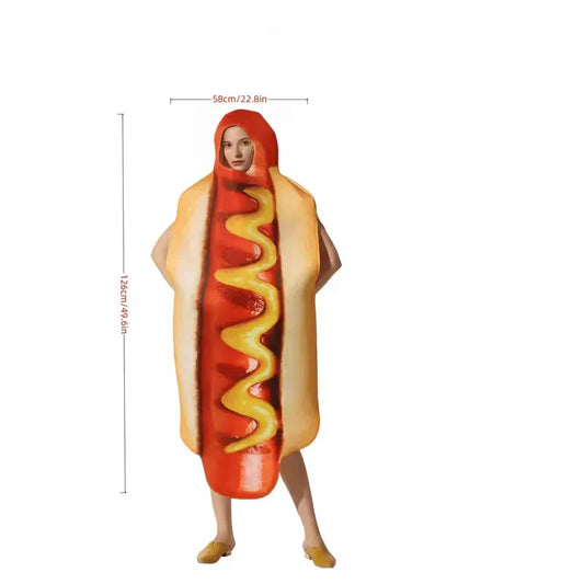 Grappig Hotdog Kostuum voor Volwassenen Carnaval - StudioMarella