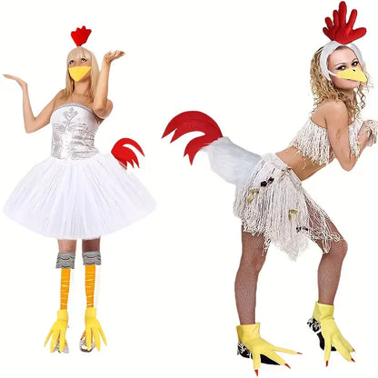 Kip Verkleedkostuum 8-delig voor Carnaval en Feesten - StudioMarella
