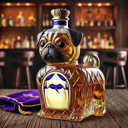 Glazen Whiskykaraf met Hondvormig Design 350ml Exclusieve Decanter voor Spirits en Whisky