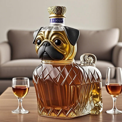 Glazen Whiskykaraf met Hondvormig Design 350ml Exclusieve Decanter voor Spirits en Whisky