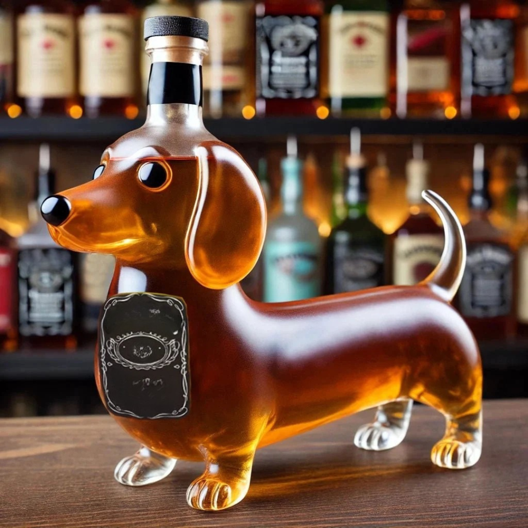 Glazen Whiskykaraf met Hondvormig Design 350ml Exclusieve Decanter voor Spirits en Whisky