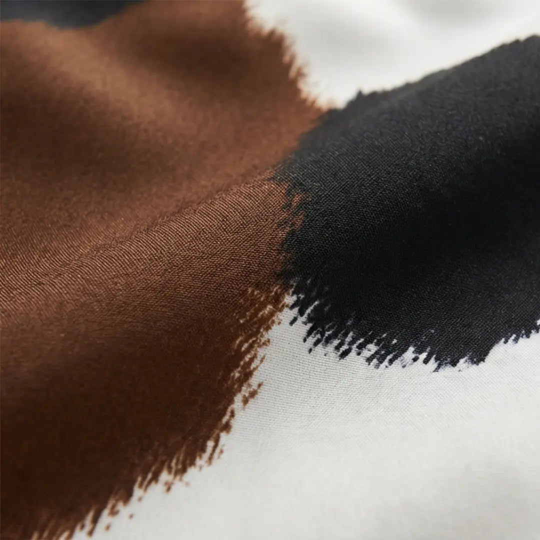 Dekbedovertrek Set met Koeienprint Western Stijl Bruin Zwart Wit Polyester 90gsm voor 1-persoons tot Kingsize Bed