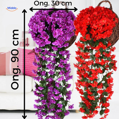 Kunst orchidee hangplant met hangende bloemen voor wanddecoratie, interieur en bruiloften