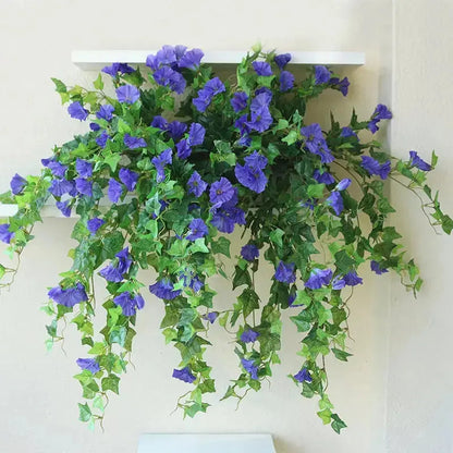 Kunstslinger Ochtendglorie 66cm UV-bestendig Onderhoudsvriendelijk Hangend Sierlijk Tuindecoratie Binnen Buiten