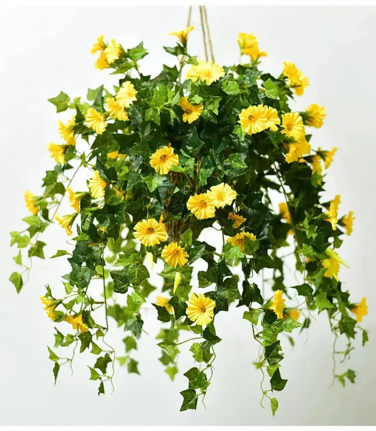 Kunstslinger Ochtendglorie 66cm UV-bestendig Onderhoudsvriendelijk Hangend Sierlijk Tuindecoratie Binnen Buiten