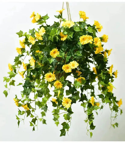 Kunstslinger Ochtendglorie 66cm UV-bestendig Onderhoudsvriendelijk Hangend Sierlijk Tuindecoratie Binnen Buiten