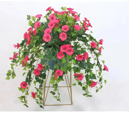 Kunstslinger Ochtendglorie 66cm UV-bestendig Onderhoudsvriendelijk Hangend Sierlijk Tuindecoratie Binnen Buiten