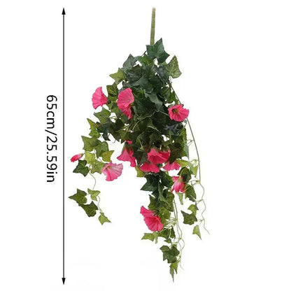 Kunstslinger Ochtendglorie 66cm UV-bestendig Onderhoudsvriendelijk Hangend Sierlijk Tuindecoratie Binnen Buiten