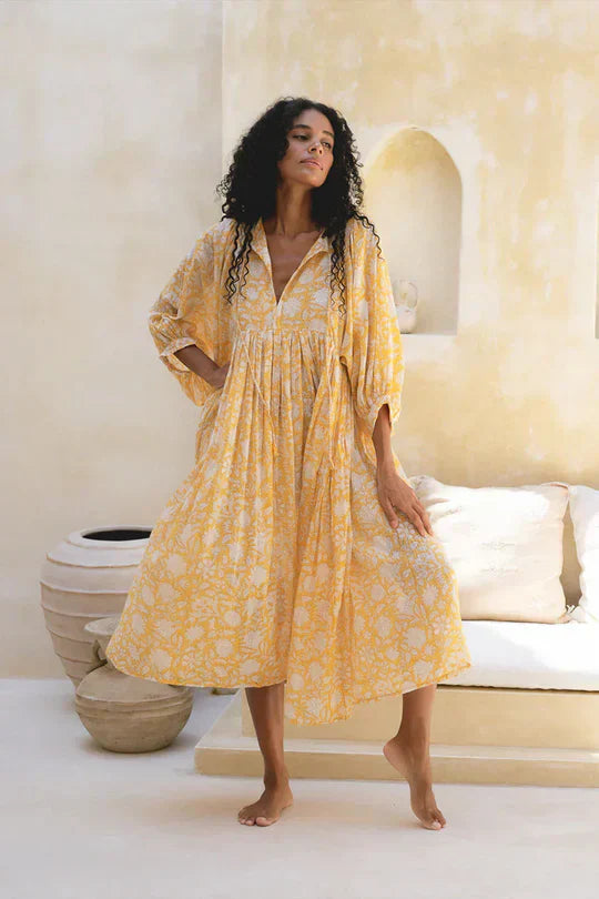Vrouwelijke Zomerjurk met Halve Mouwen Casual Jurk