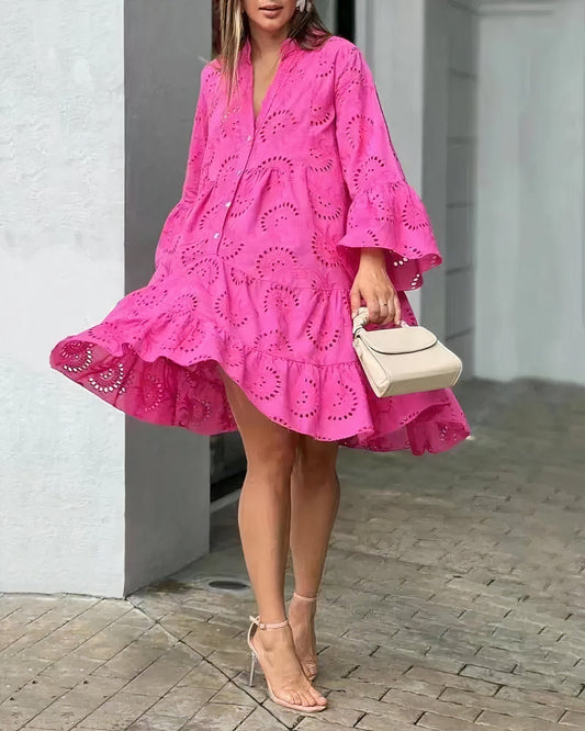 Zomerjurk Katoen Overhemdjurk Stijlvol Elegante Look - StudioMarella