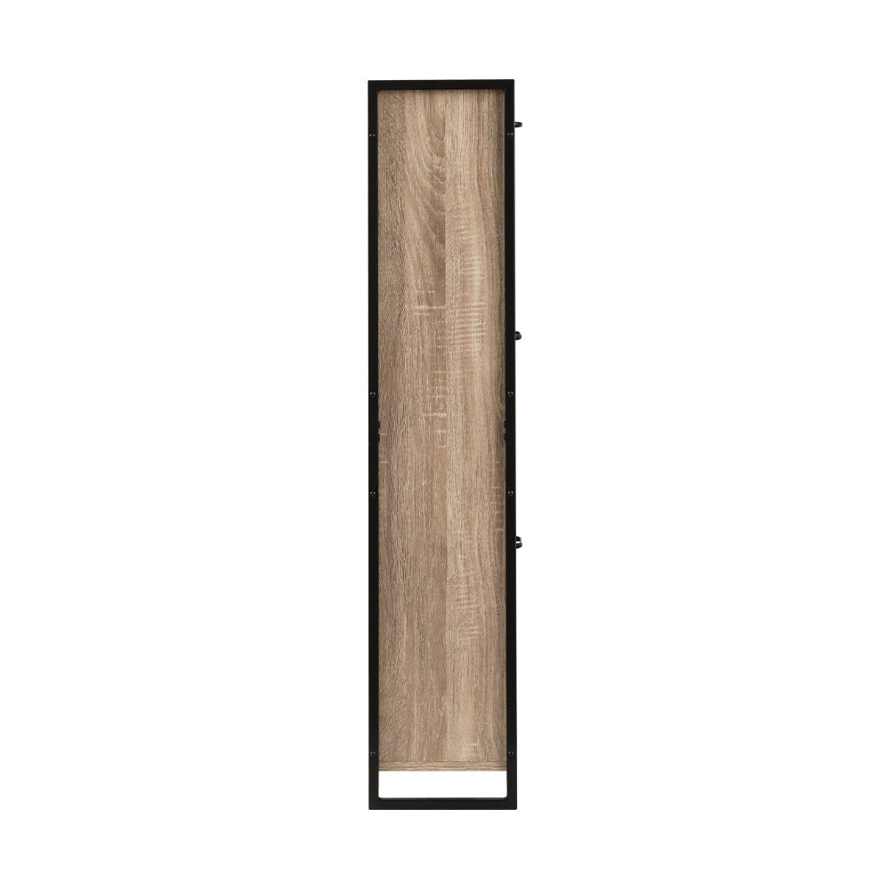 Schoenenkast met Organiser en 24 Paar Opbergcapaciteit – Houten Front en Metalen Frame