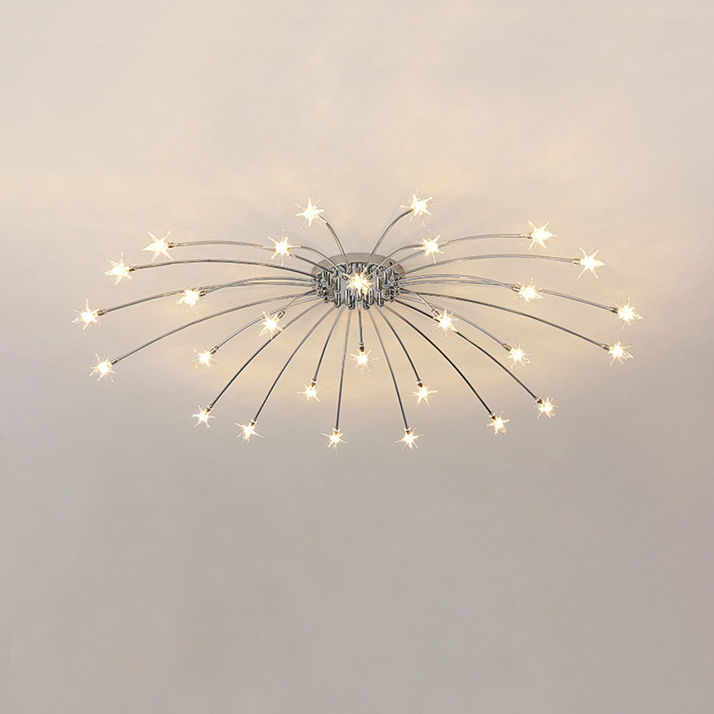 Plafondlamp Metaal Glas Semi Flush Mount LED Modern Woonkamer Eetkamer Slaapkamer