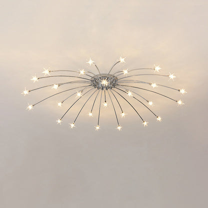 Plafondlamp Metaal Glas Semi Flush Mount LED Modern Woonkamer Eetkamer Slaapkamer