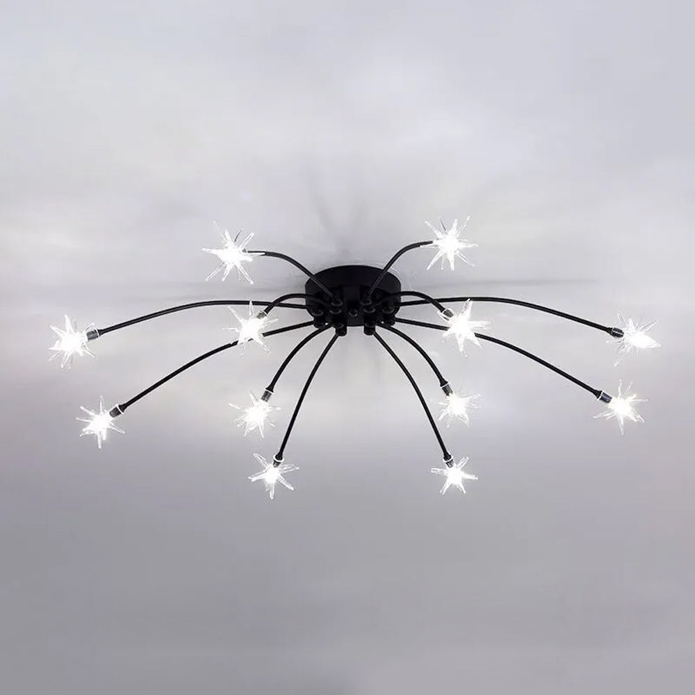 Plafondlamp Metaal Glas Semi Flush Mount LED Modern Woonkamer Eetkamer Slaapkamer