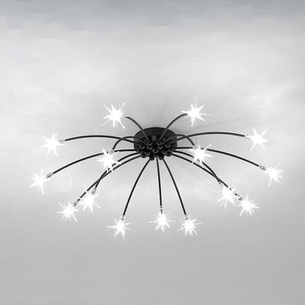 Plafondlamp Metaal Glas Semi Flush Mount LED Modern Woonkamer Eetkamer Slaapkamer