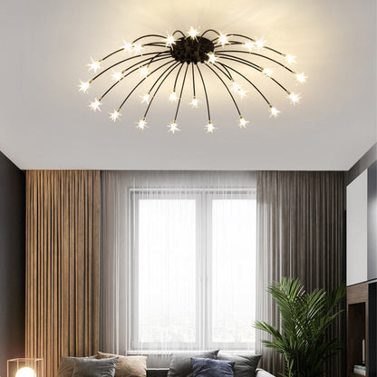 Plafondlamp Metaal Glas Semi Flush Mount LED Modern Woonkamer Eetkamer Slaapkamer