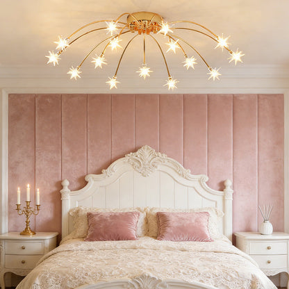 Plafondlamp Metaal Glas Semi Flush Mount LED Modern Woonkamer Eetkamer Slaapkamer