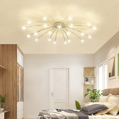 Plafondlamp Metaal Glas Semi Flush Mount LED Modern Woonkamer Eetkamer Slaapkamer