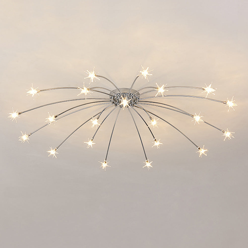 Plafondlamp Metaal Glas Semi Flush Mount LED Modern Woonkamer Eetkamer Slaapkamer