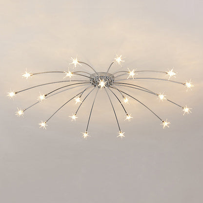 Plafondlamp Metaal Glas Semi Flush Mount LED Modern Woonkamer Eetkamer Slaapkamer