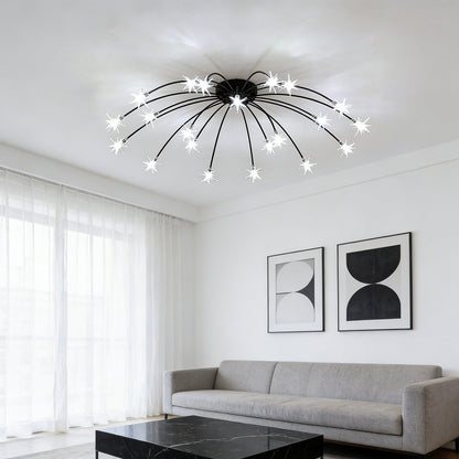 Plafondlamp Metaal Glas Semi Flush Mount LED Modern Woonkamer Eetkamer Slaapkamer