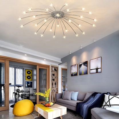 Plafondlamp Metaal Glas Semi Flush Mount LED Modern Woonkamer Eetkamer Slaapkamer