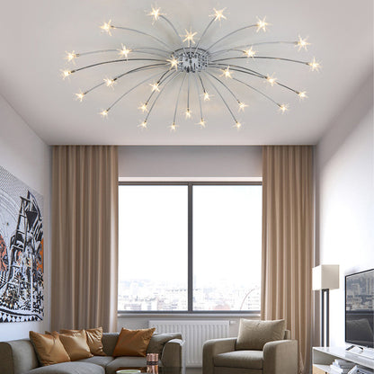 Plafondlamp Metaal Glas Semi Flush Mount LED Modern Woonkamer Eetkamer Slaapkamer