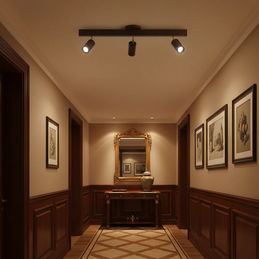 Houten Railverlichting LED Plafondlamp Wandlamp Natuurlijk Modern Woonkamer Eetkamer
