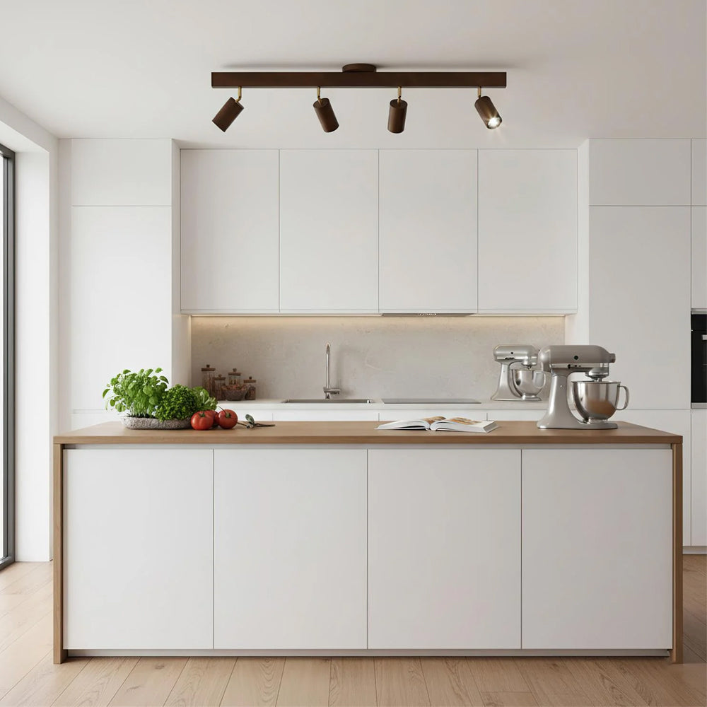 Houten Railverlichting LED Plafondlamp Wandlamp Natuurlijk Modern Woonkamer Eetkamer