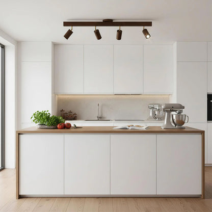 Houten Railverlichting LED Plafondlamp Wandlamp Natuurlijk Modern Woonkamer Eetkamer