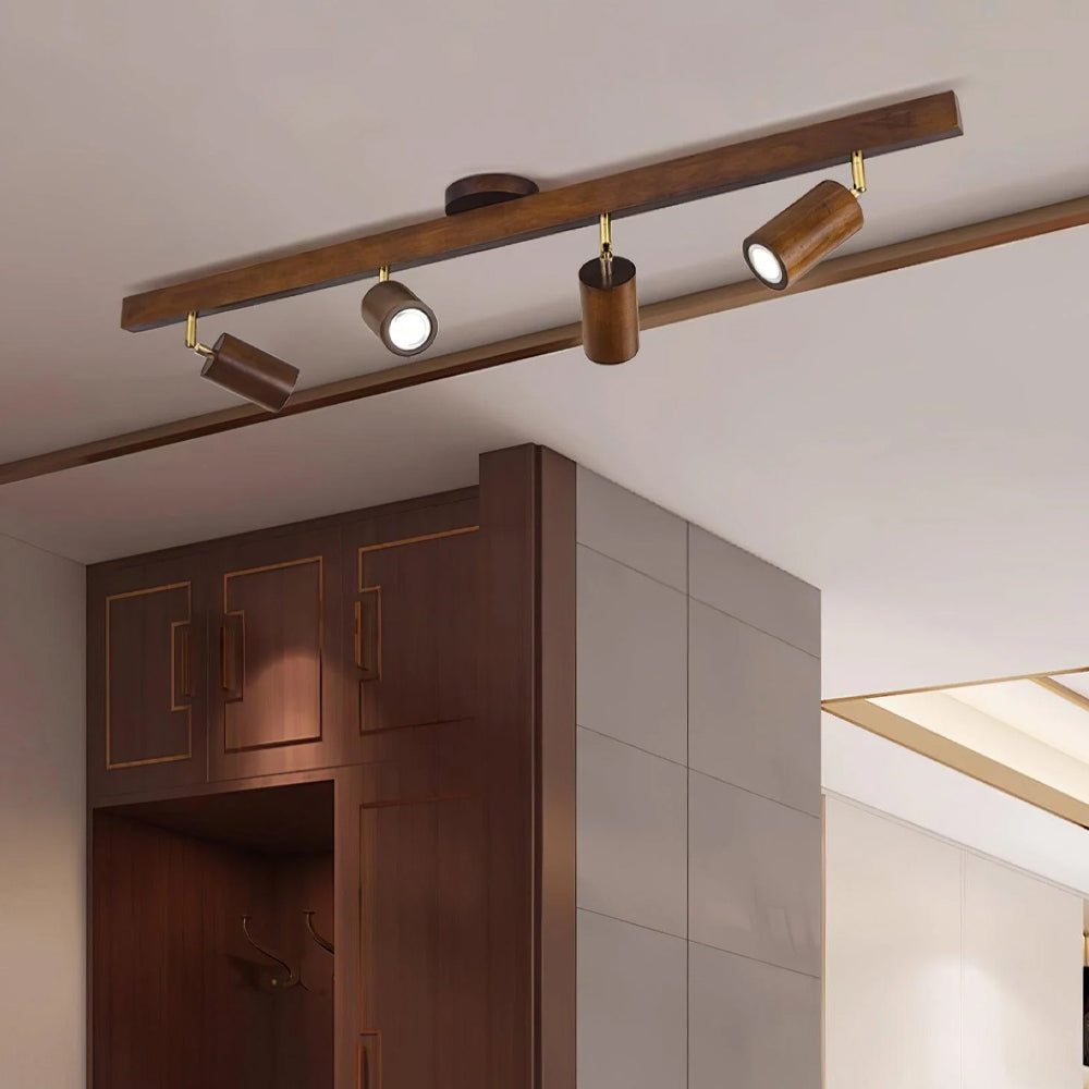 Houten Railverlichting LED Plafondlamp Wandlamp Natuurlijk Modern Woonkamer Eetkamer